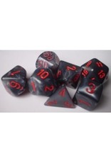 Chessex CHX27478 Velvet Black with Red 7-Set