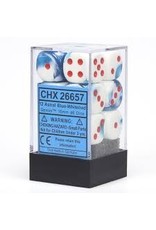 Chessex D6 Block - 16mm - Gemini Astral Blue-White/Red