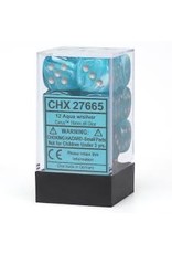 Chessex D6 Block - 16mm - Cirrus Aqua/Silver