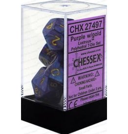 Chessex CHX27497 Lustrous Purple with Gold 7-Set