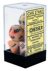Chessex CHX27442 Circus with Black 7-Set