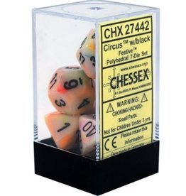 Chessex CHX27442 Circus with Black 7-Set