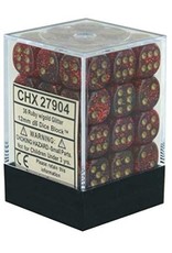 Chessex D6 Block - 12mm - Glitter Ruby/Gold