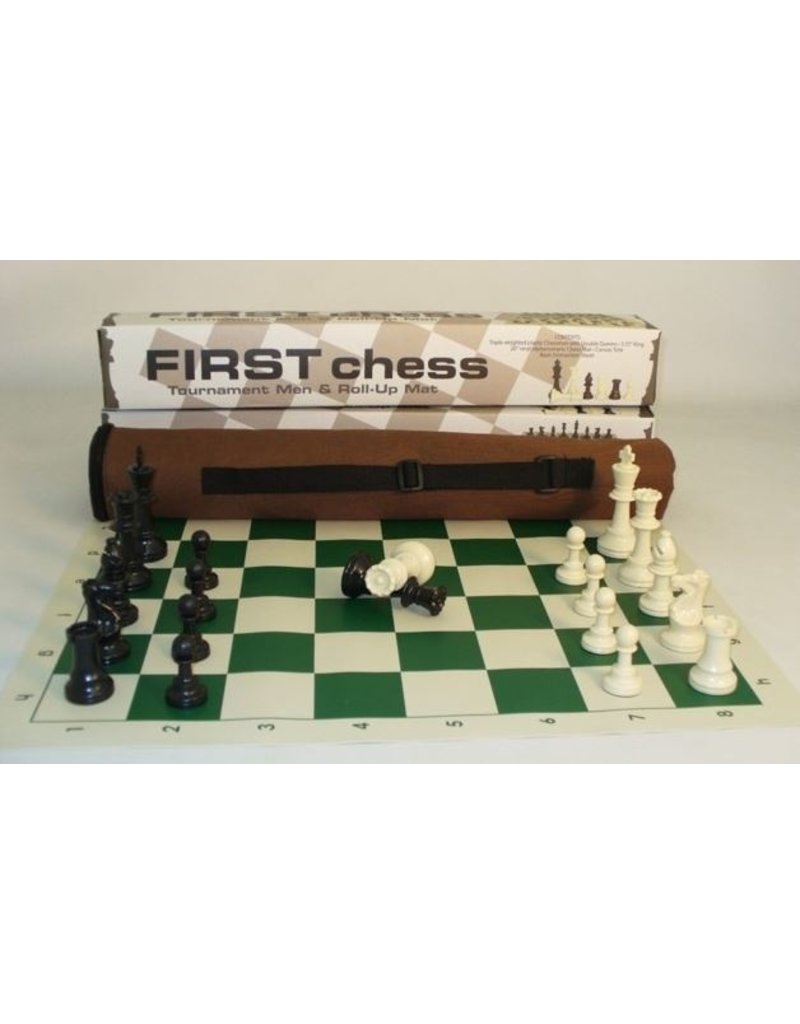 Worldwise Imports First Chess Touranment Men & Roll-Up Mat