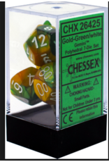 Chessex 7 Die Set - Gemini Gold/Green