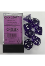 Chessex chx23077 7 die set trans purple w/ white