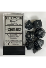 Chessex 7 Die Set - Speckled Ninja Black/Grey