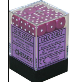 Chessex CHX25827  12mm D6 Light Purple w/white