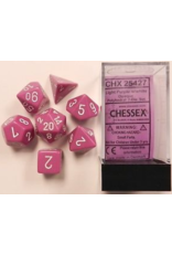 Chessex 7 Die Set - Opaque Light Purple/White