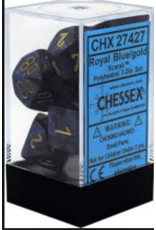 Chessex 7 Die Set - Scarab Royal Blue/Gold