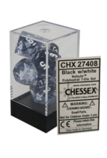 Chessex 7 Die Set - Nebula Black/White