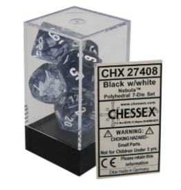 Chessex CHX27408  7-setCubeNB BK