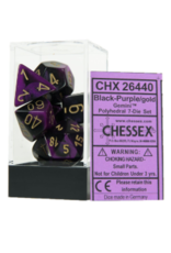 Chessex 7 Die Set - Gemini Black-Purple/Gold