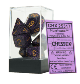 Chessex CHX25317  Opaque 7 Die Set, Hurrricane