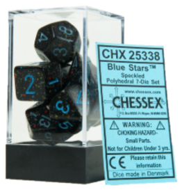 Chessex CHX25338  7-set Blue Stars