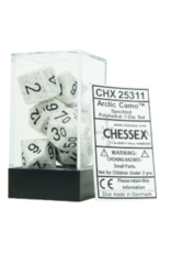 Chessex 7 Die Set - Speckled Artic-White Camo