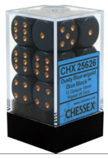 Chessex D6 Block - 16mm - Opaque Dusty Blue/Copper