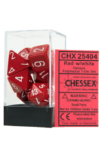 Chessex 7 Die Set - Opaque Red/White