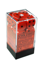 Chessex D6 Block - 16mm - Opaque Orange/Black
