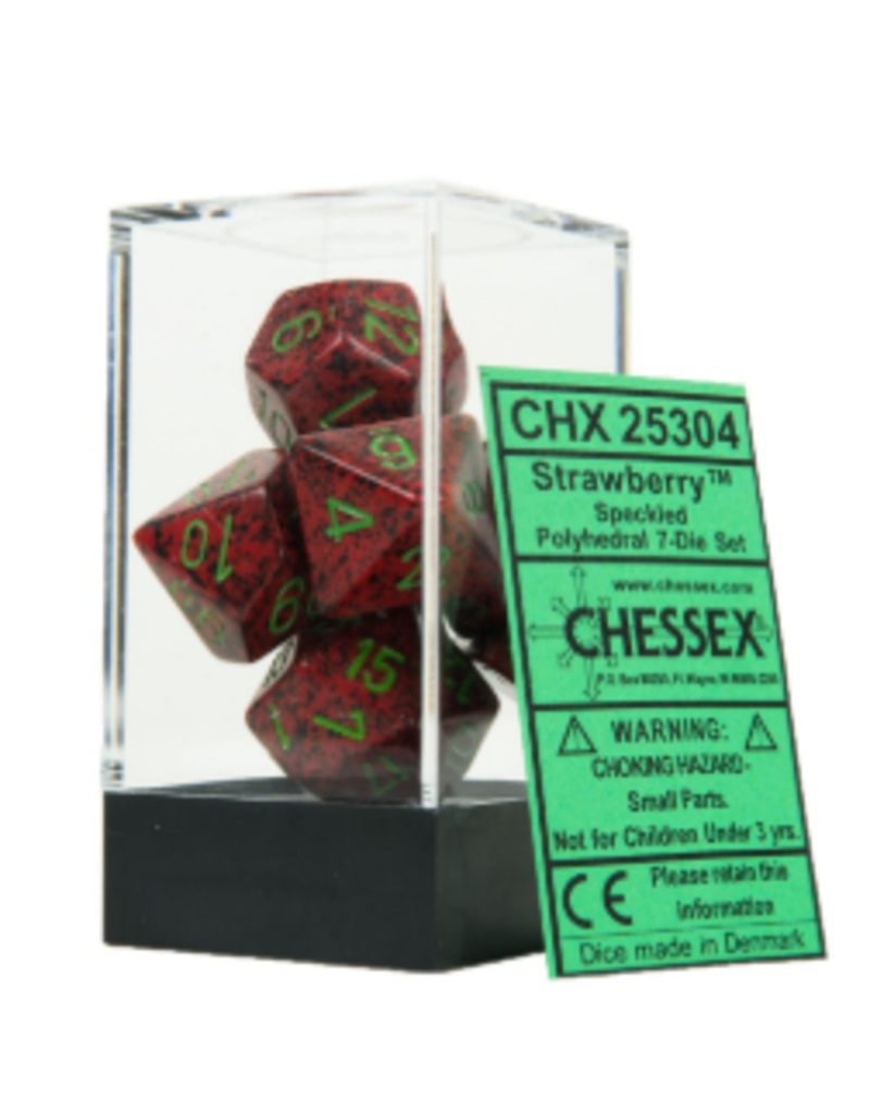 Chessex 7 Die Set - Speckled Strawberry