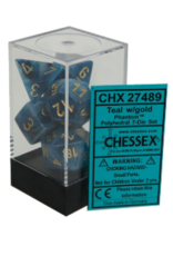 Chessex 7 Die Set - Phantom Teal/Gold