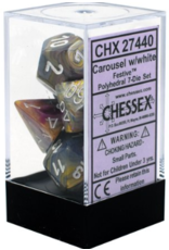 Chessex 7 Die Set - Festive Carousel/White