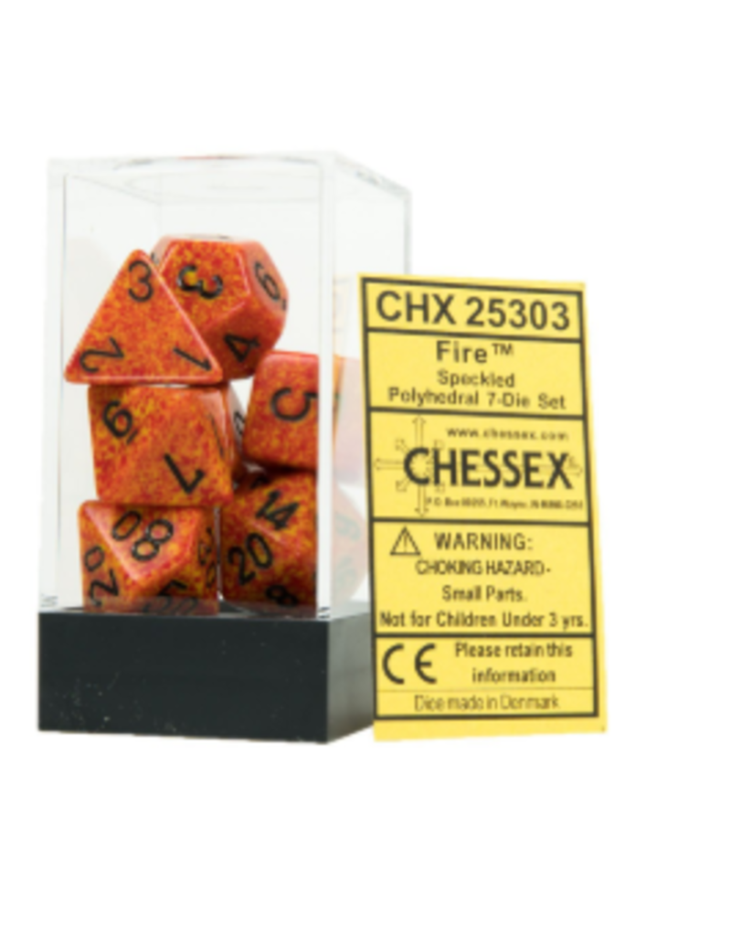 Chessex 7 Die Set - Speckled Fire