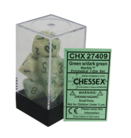 Chessex chx27409  7-setCubeMBL GNdkgn