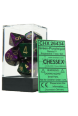 Chessex 7 Die Set - Gemini Green-Purple/Gold