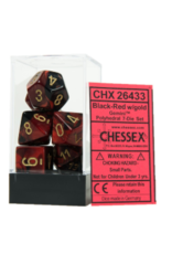 Chessex 7 Die Set - Gemini Black-Red/Gold