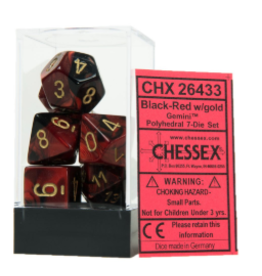 Chessex CHX26433  7-SetCubegeminie3 BKRDgd
