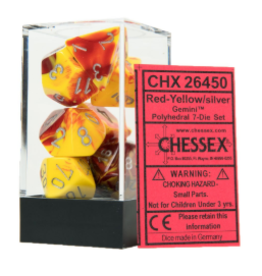 Chessex CHX26450  7-setCubeGemini#5 RDYEwh