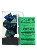 Chessex 7 Die Set - Gemini Blue-Green/Gold