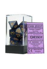 Chessex 7 Die Set - Speckled Golden Cobalt Blue