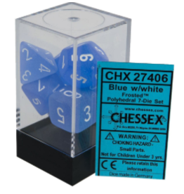 Chessex CHX27406  7-setCubeFR BUwh
