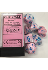 Chessex CHX27544 7 Die Set Festive Pop Art /blue