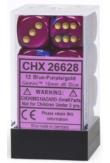 Chessex CHX26628 d6Cube16mmGemini#2 BUPUgd(12)
