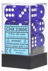 Chessex CHX23606 Translucent Blue D6 Qty 12