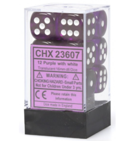 Chessex CHX23607 d6Cube16mmTR PUwh(12)