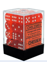 Chessex CHX23803 Orange w/white Translucent 12mm d6