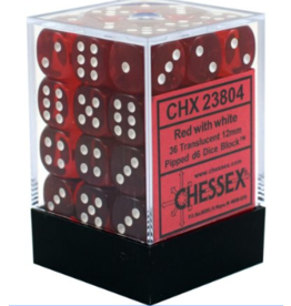 Chessex CHX23804 Translucent Red D6 Qty 36