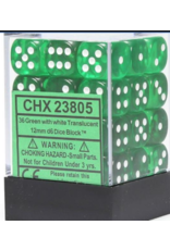 Chessex CHX23805 Translucent Green D6 Qty 36