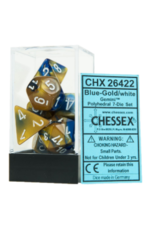 Chessex CHX26422 Gemini Dice 7-Set Cube Blu-Gld