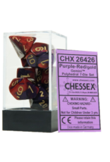 Chessex CHX26426 Gemini Dice 7-Set Cube Pur-Red