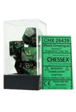 Chessex CHX26439 7-SetCubeGemini#4 BKGRgd