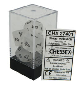 Chessex CHX27401 7-setCubeFR CLbk