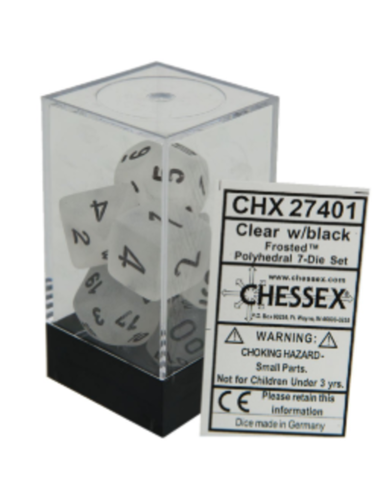 Chessex CHX27401 7-setCubeFR CLbk