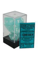 Chessex CHX27405 7-set Teal w/white