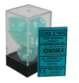 Chessex CHX27405 7-set Teal w/white