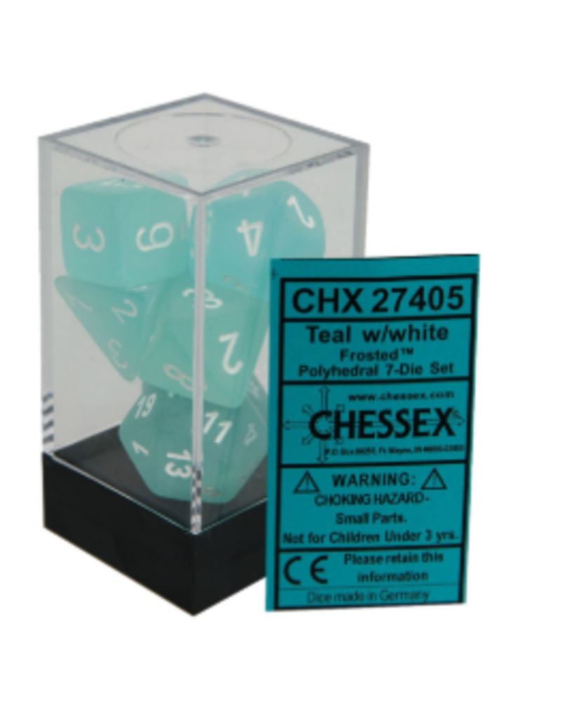 Chessex CHX27405 7-set Teal w/white